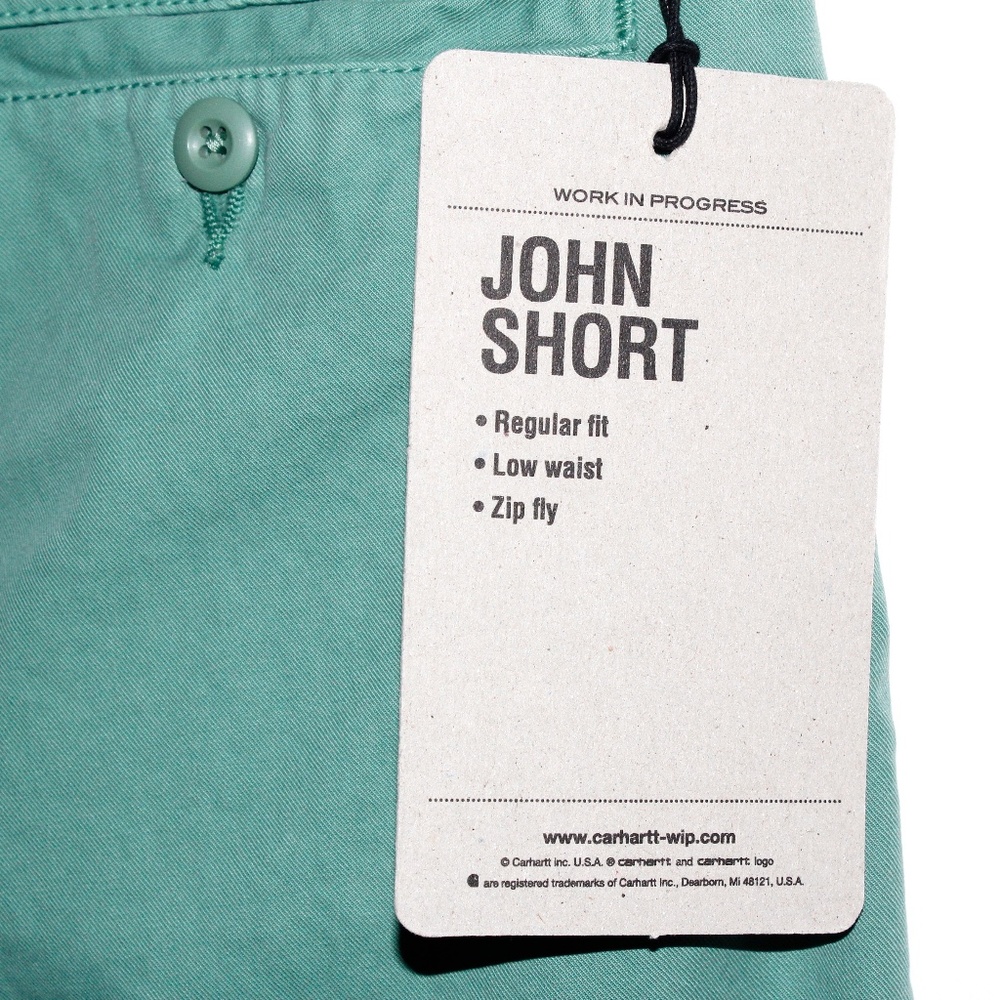 Carhartt WIP "John Short" in "Catnip" Faded Seafoam Green - Picture 11 of 15